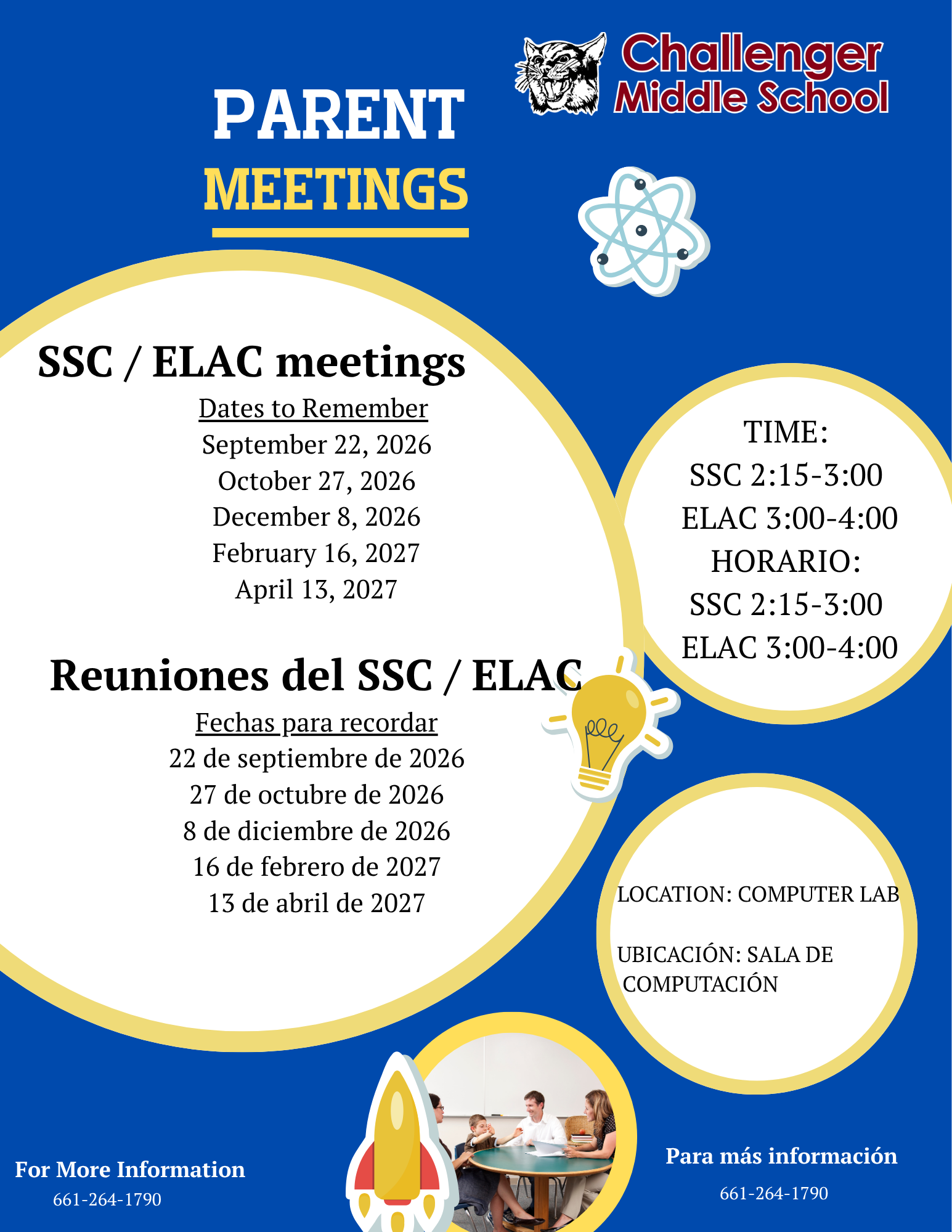 SSC/ELAC schedule meetings 